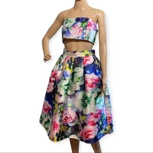 L’Atiste 2pc floral skirt and top set